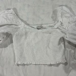 American eagle crop top w/ puffy sleeves